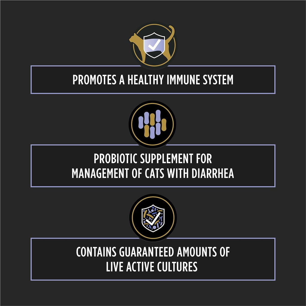 Pro Plan Veterinary Diets FortiFlora Daily Probiotic Powder Supplement for Cats with Digestive Support and Immune System