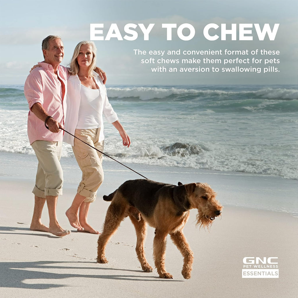 GNC Pets Essentials Digestion Soft Chews for Dogs, Bacon Flavor, 60 Count | Prebiotics, probiotics, and enzymes formula, for digestive support, puppies and adult dogs, reusable jar