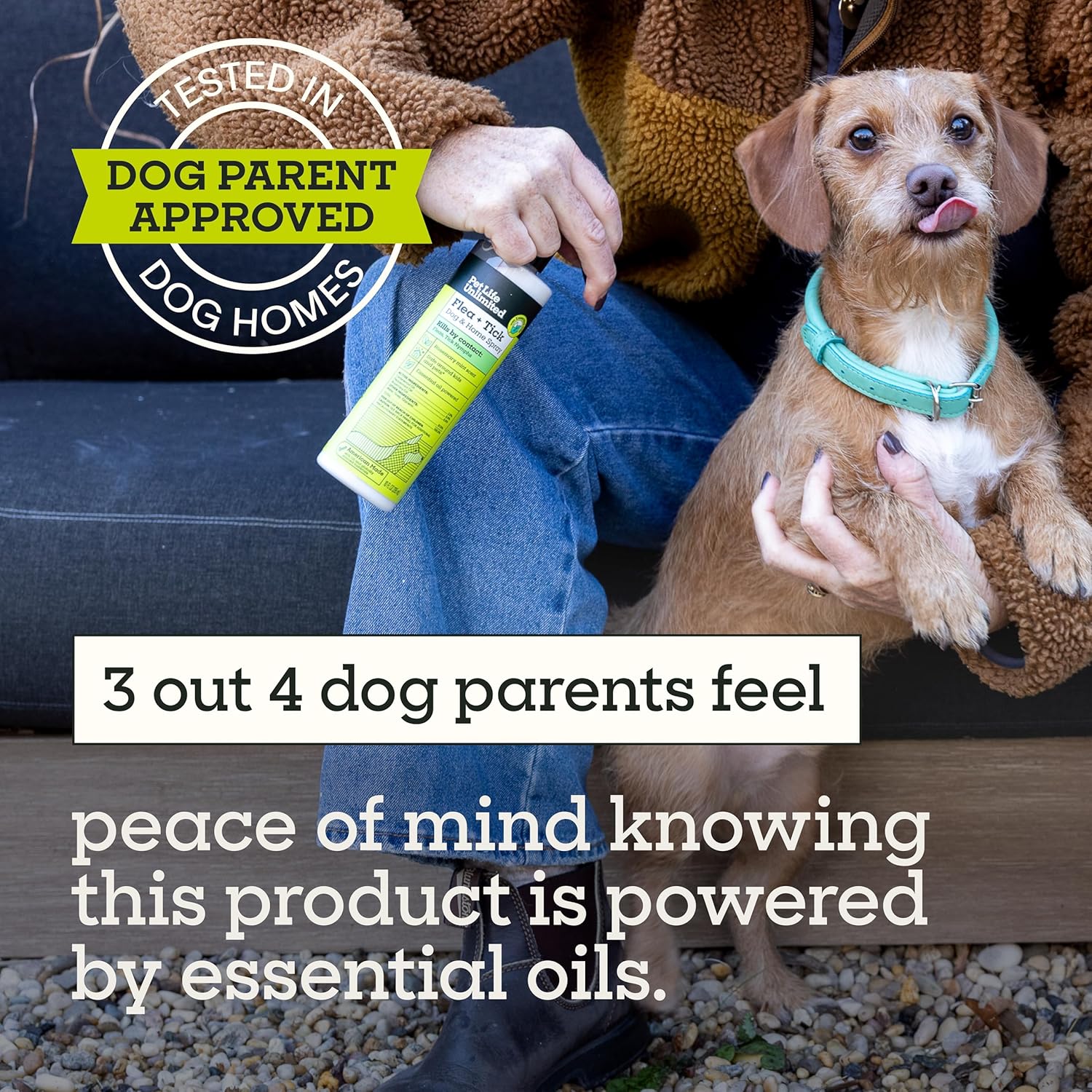 Pet Life Unlimited Natural Flea & Tick Spray for Dogs, 10 oz, Plant-Based Prevention & Treatment with Essential Oils, Kill & Repel Fleas, Ticks & Eggs, Soothes Itchy Skin, Daily Use
